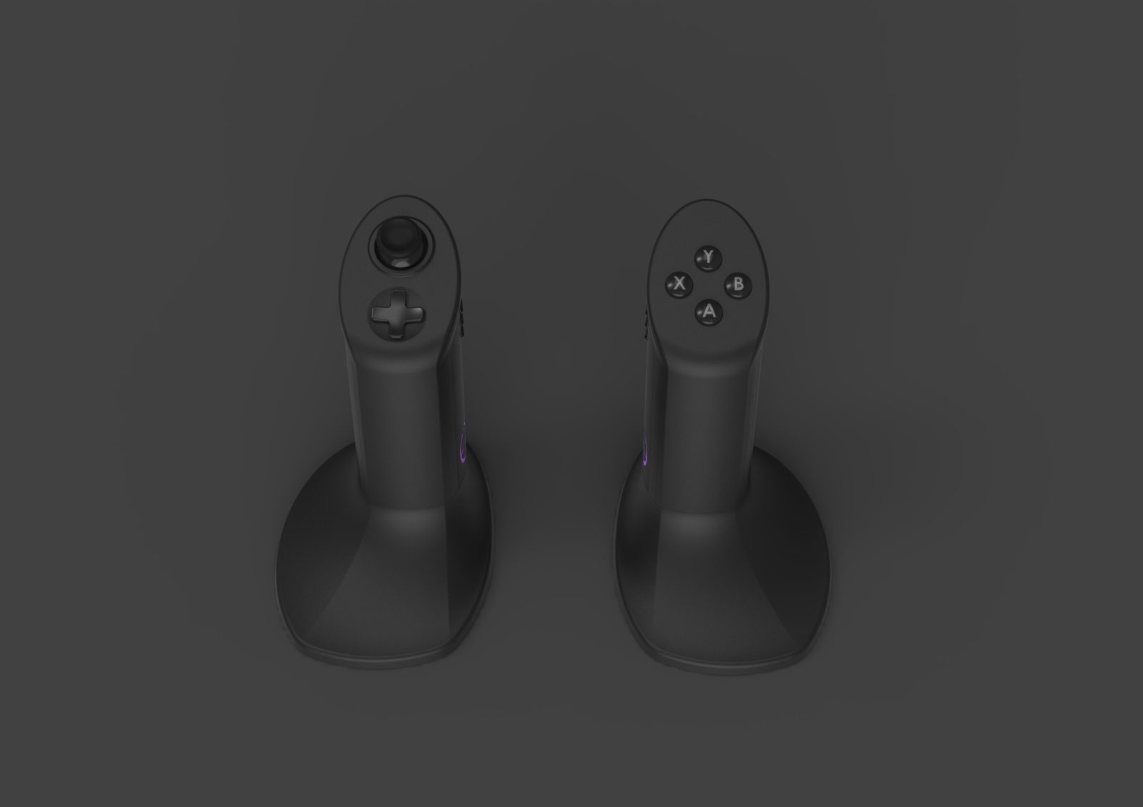 Top-down view of both Dual Strike shells, showing inputs from above.